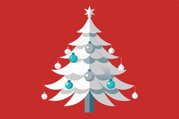 christmas tree vector illustration