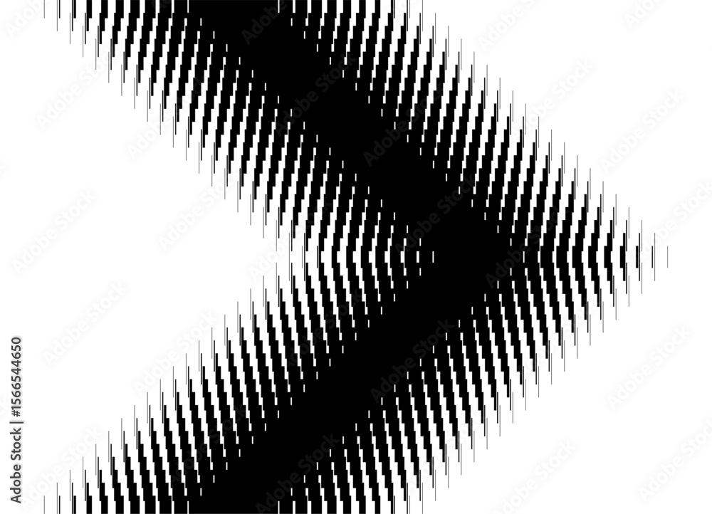 Poster vector arrow from abstract black pixels on white background. sports design element, direction indica