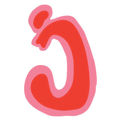 hand drawing unique ugly abjad font