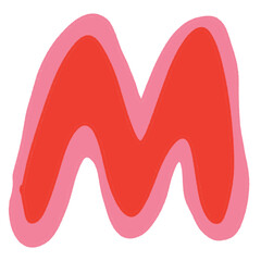 hand drawing unique ugly abjad font