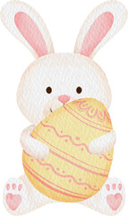 watercolor easter rabbit