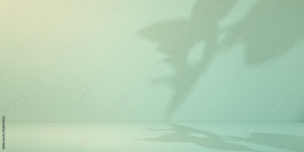 Poster design background abstract green,yellow color gradient.studio background with podium stand for produ