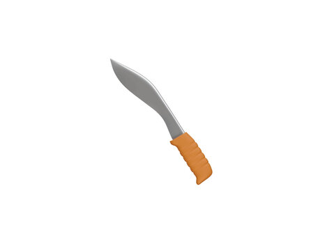 kukri knife icon 3d illustration render