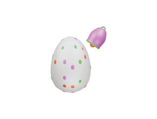 easter  bell icon 3d illustration render