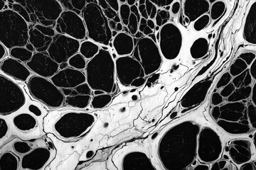 Organic marbled pattern in black and white