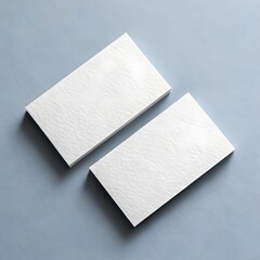 Stack of Blank White Textured Business Cards, Professional Branding Mockup
