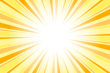 Obraz premium Sunburst Background. Summer Backdrop. Radius Cartoon Pattern Abstract Background. Orange Yellow Color Rays Vector Illustration.