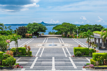 Scenery of Mount Gusuku, aka Tatchu, on the island of Iejima, Okinawa, Japan
