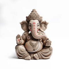 AI Generated Illustration for Happy Ganesh Chaturthi Festival for Invitation, Poster, Social Media Post Design Background