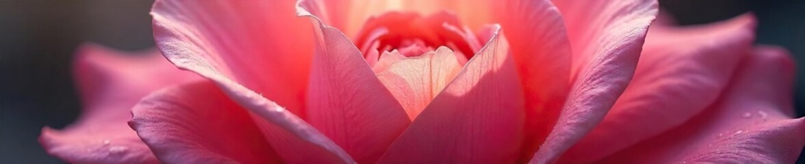 Dew-Kissed Petals Unfurling Softly Glowing Flowers in Natural Elegance.  A captivating study of delicate textures, vibrant hues, and alluring curves, bathed in the gentle morning light.