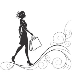 Girl\woman single silhouette icon
