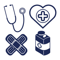 Healthcare icon sheet. Editable stroke