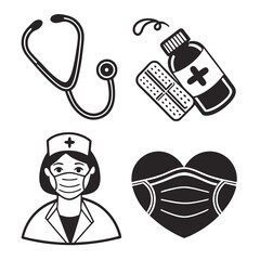 Healthcare icon sheet. Editable stroke