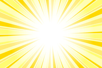 Sunburst Background. Summer Backdrop. Radius Cartoon Pattern Abstract Background. School Bus Yellow Rays Vector Illustration.