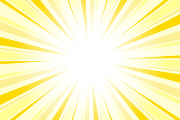 Obraz premium Sunburst Background. Summer Backdrop. Radius Cartoon Pattern Abstract Background. Sizzling Sunrise Yellow Rays Vector Illustration.