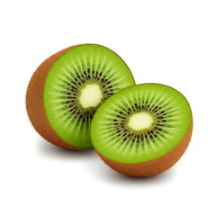 Fototapeta premium Freshly Cut Kiwi Fruits: A Vibrant and Healthy Duo