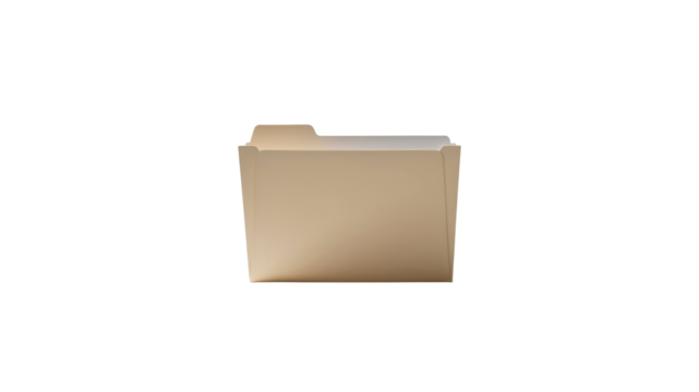 Beige File Folder, Close-up Studio Shot