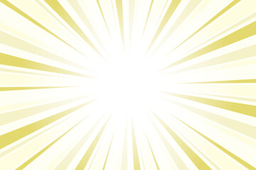 Sunburst Background. Summer Backdrop. Radius Cartoon Pattern Abstract Background. Straw Yellow Rays Vector Illustration.