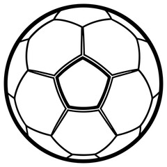 Obraz premium Soccer Ball Icon for Sports and Athletic Competitions