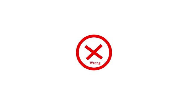 Warning sign on a white background.Animation of glowing neon line Warning attention icon signal , alert , risk , safety, danger road warning sign animated .