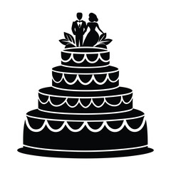 wedding cake silhouette.