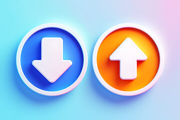 download and upload buttons
