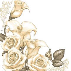 Delicate floral arrangement illustration