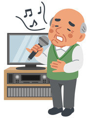 おじいちゃんの趣味シリーズ「カラオケ」