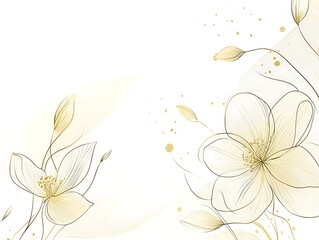 Delicate floral line art design