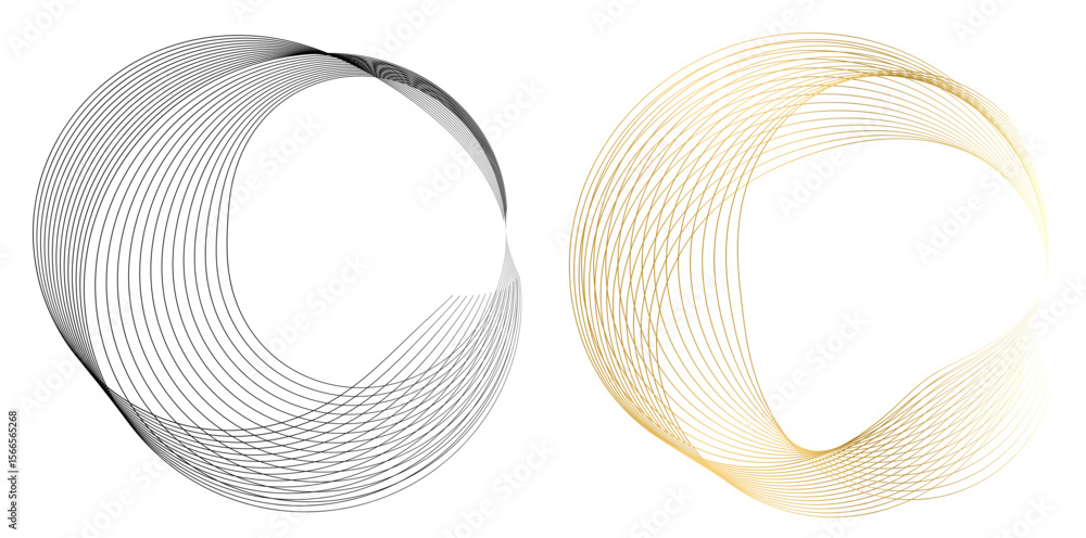 Poster design element wave lines guilloche curve line background circle for pattern branding frame border c