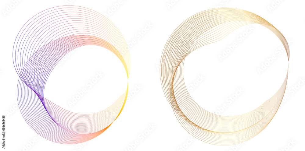 Aufkleber design element wave lines guilloche curve line background circle for pattern branding frame border c