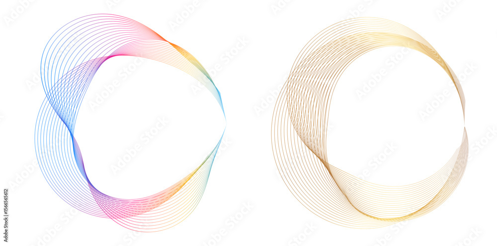 Poster design element wave lines guilloche curve line background circle for pattern branding frame border c