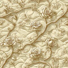 Beige rose vine pattern background