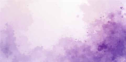 Fototapeta premium Light Purple Watercolor Texture Vector with Blank Copy Space