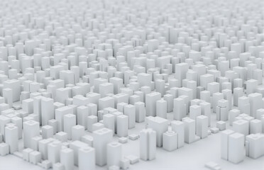Fototapeta premium 3D Stereo Urban Building Model