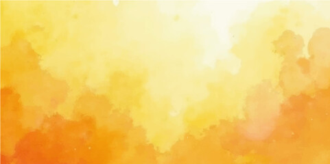 Abstract watercolor and grunge textures blend with fiery orange and yellow paint on aged paper, creating a vibrant, vintage design