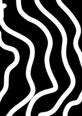 Abstract wavy lines design on black background  