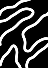 Abstract white line art on black background  