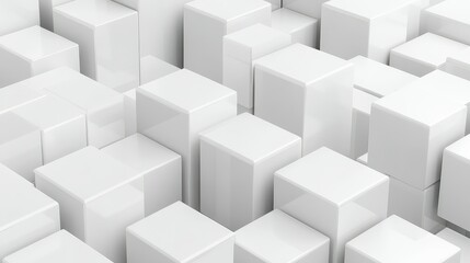 abstraction white cubes