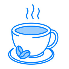 Coffee cup. cup, mug, beverage, drink, hot, espresso, caffeine. Vector Icon Illustration