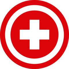 Obraz premium Red and white Swiss flag symbol with circular design, conceptual design of unity