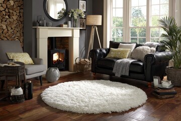A Modern Interior with a Touch of Rustic Charm