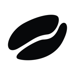 Minimal Coffee Bean Vector, Roasted Bean Clipart for Cafes