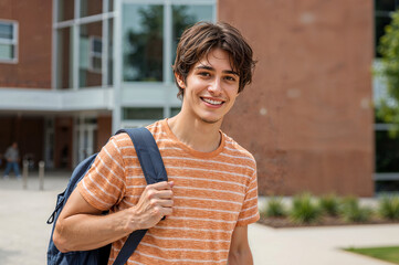 portrait of a young man in the city