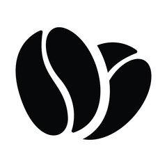 Coffee Seed Silhouette Vector, Cafe Logo and Label Design Element
