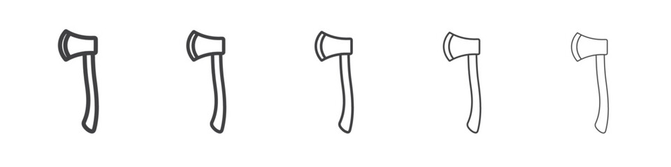 axe icon flat thin illustration symbol