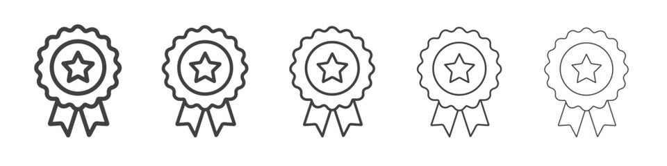 badge icon flat thin illustration symbol