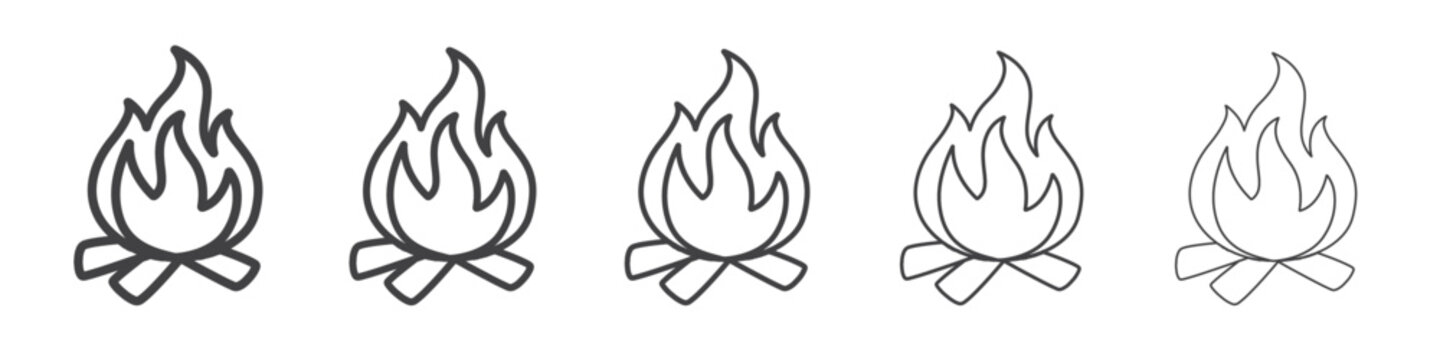 bornfire icon flat thin illustration symbol