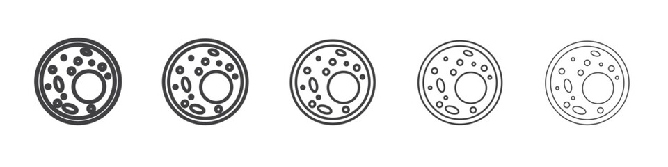 cell icon flat thin illustration symbol