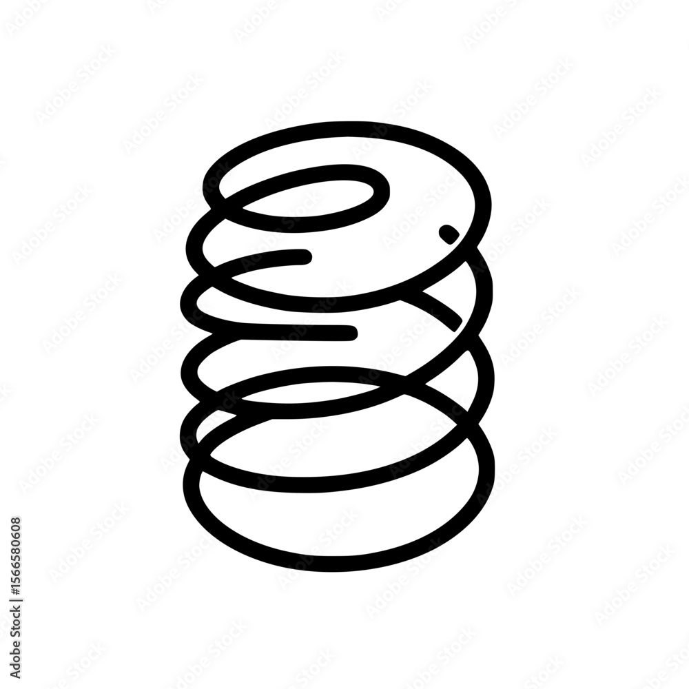 Poster abstract single line outline vector of a spiral design